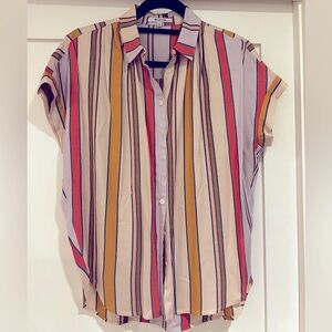 Women’s Madewell Tower Stripe Central Shirt in XXS